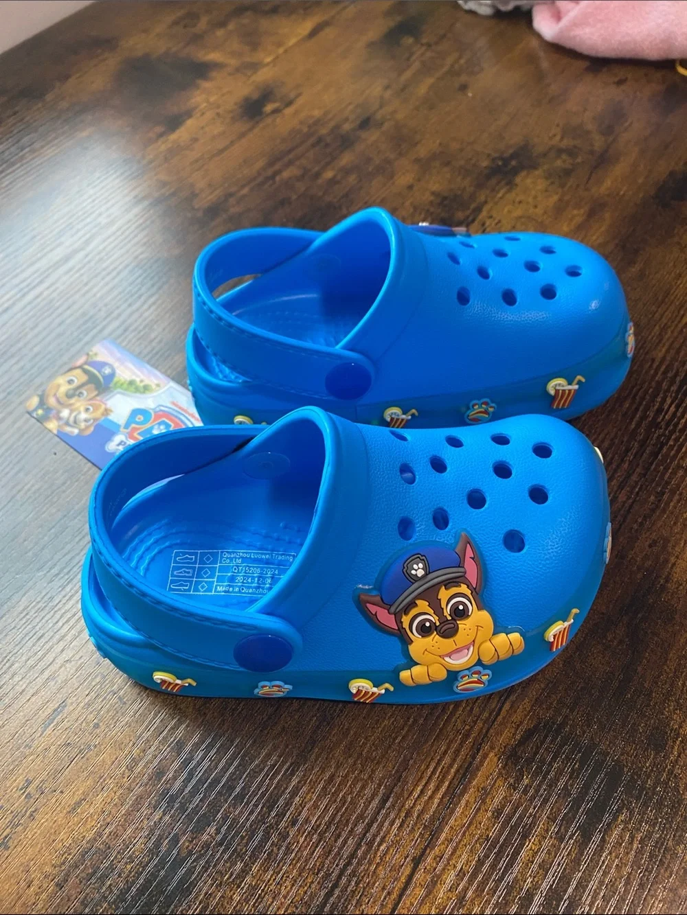 Paw Patrol Bright Blue Kids Clog Sandals with Character(lights up) sz 7.5